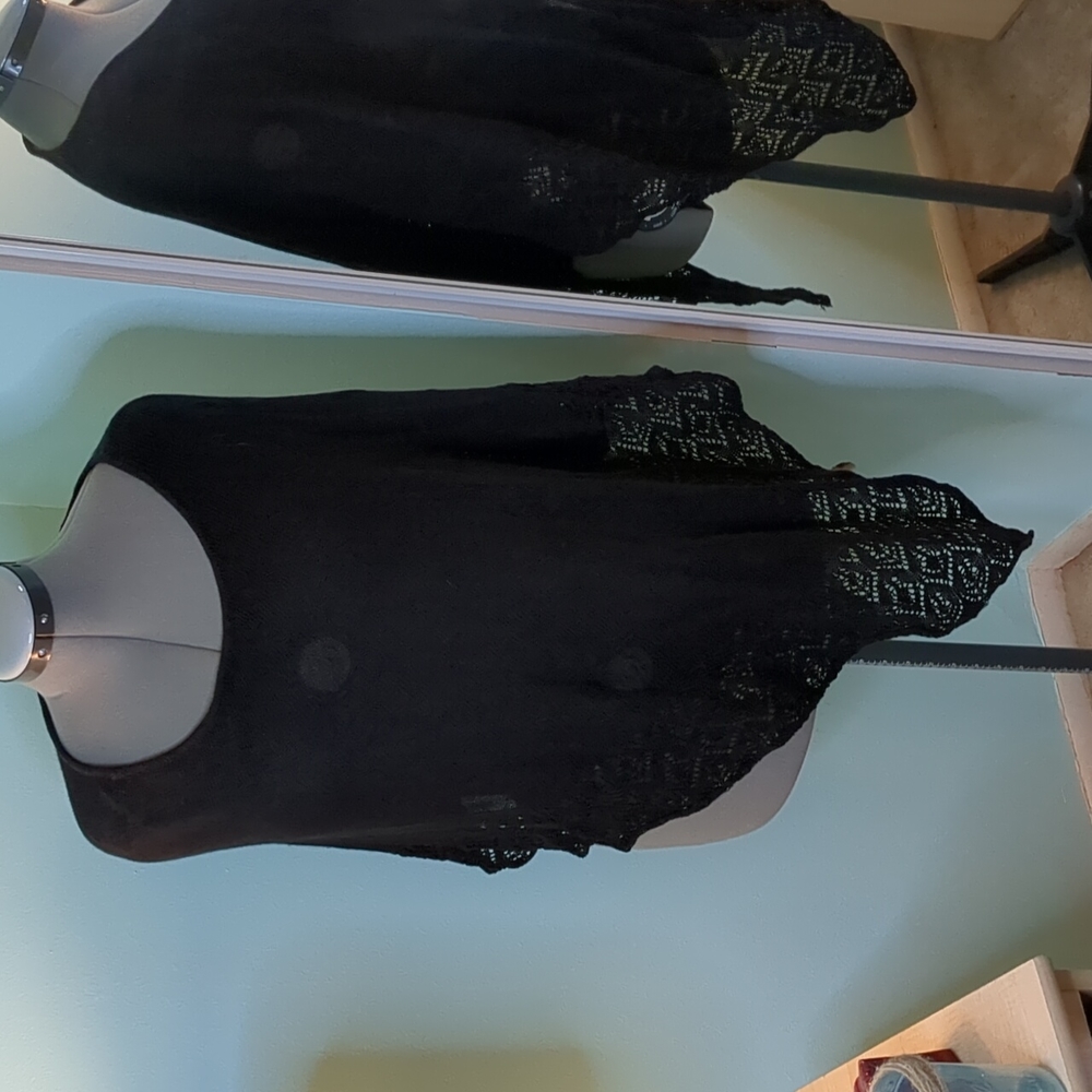 Covington Lace trimmed Poncho